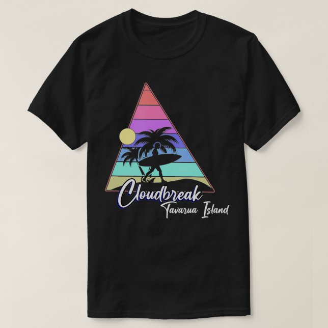 Camiseta Vintage Cloudbreak Fiji Surfing (Frente do Design)