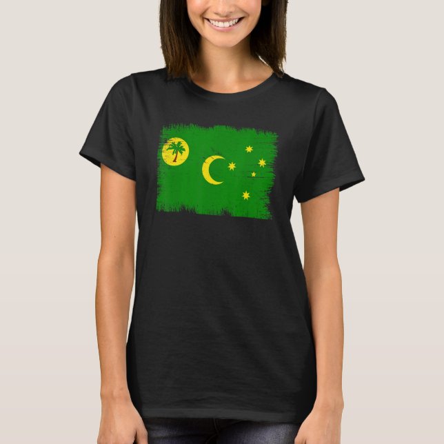 Camiseta Vintage Cocos Keeling Islands Flag Cocos Island (Frente)