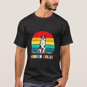 Camiseta Vintage - Collie De Borda Retroativa Para Homens