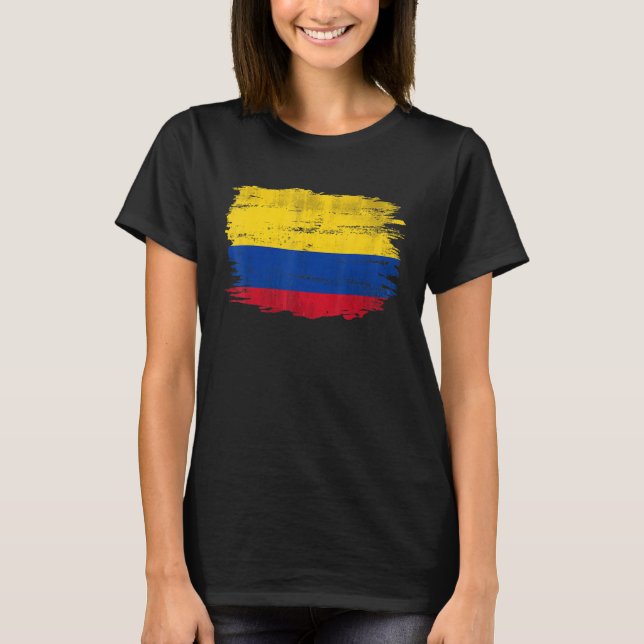 Camiseta Vintage Colombia Flag (Frente)