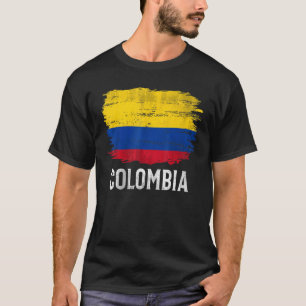 Camiseta Vintage Colombia Flag
