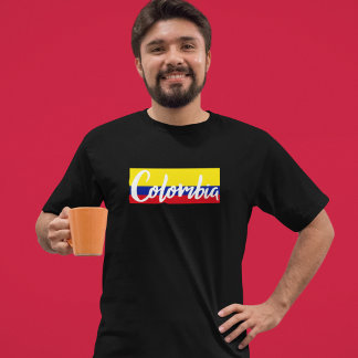 Camiseta Vintage Colombia Flag Script