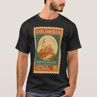 Camiseta Vintage Colombia Postage Stamp Shirt