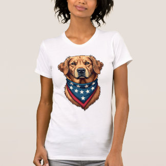 Camiseta Vintage com Bandana do Golden Retriever P