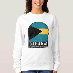 Camiseta Vintage com desconforto na bandeira das Bahamas