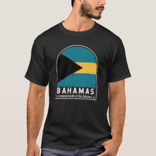 Camiseta Vintage com desconforto na bandeira das Bahamas