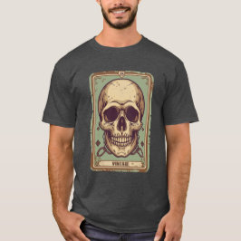 Camiseta Vintage com Ilustração de Caveira no Esti