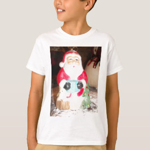 Camiseta Vintage com Papai noel de diversão com neve