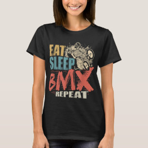 Camiseta Vintage Coma Sono BMX Repetir Bicicleta BMX Engraç