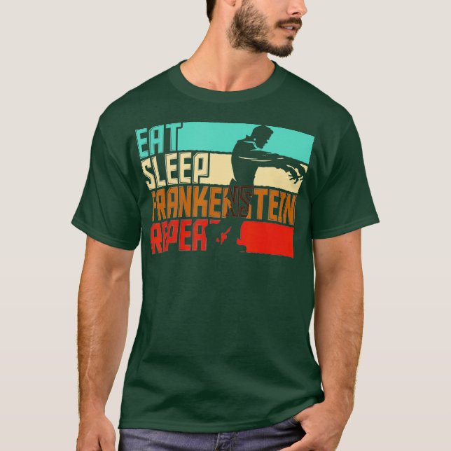 Camiseta Vintage Coma Sono Repetir Frankenstein (Frente)