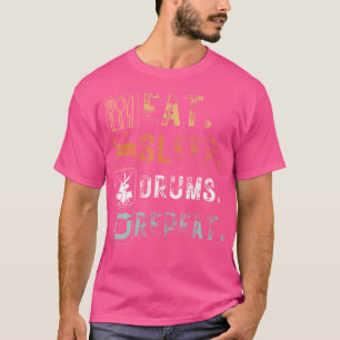 Camiseta Vintage Coma Tambores De Sono Repetir Design Engra