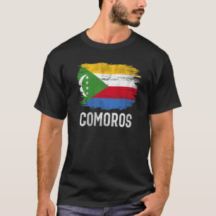 Camiseta Vintage Comoros Flag For Comoran