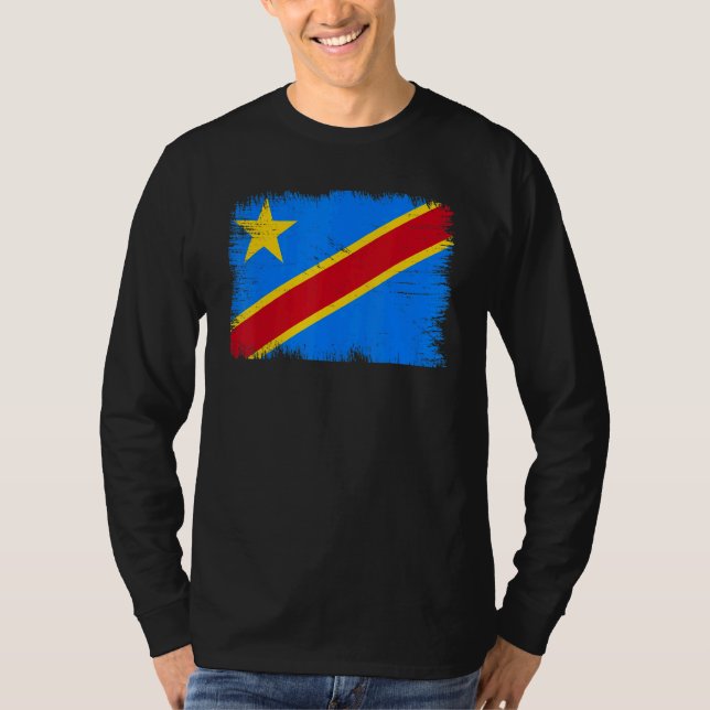 Camiseta Vintage Congo the Democratic Republic Flag Congole (Frente)