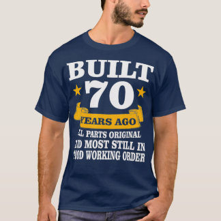 Camiseta Vintage Construída Há 70 Anos, Todas As Partes Ori