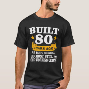 Camiseta Vintage Construída Há 80 Anos, Todas As Peças Orig