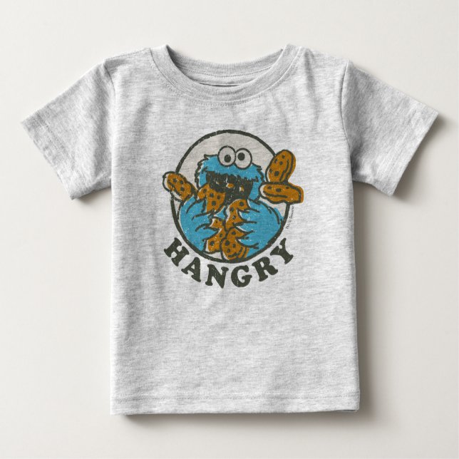 Camiseta Vintage Cookie Monster | Hangry (Frente)