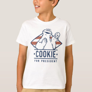 Camiseta Vintage Cookie Monster para Presidente