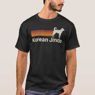 Camiseta Vintage Coreano Jindo Retro Mãe Pai Cão
