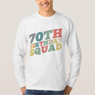Camiseta Vintage cores esquadrão de aniversário de 70