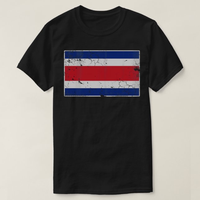 Camiseta Vintage Costa Rica Bandeira Costa Rica Tico (Frente do Design)