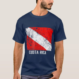 Camiseta Vintage Costa Rica Dive Flag Scuba Diving