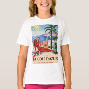 Camiseta Vintage Cote D'Azur Beach Girl