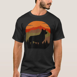 Camiseta Vintage Country Rugged Retro Sky & Forest Corgi Do