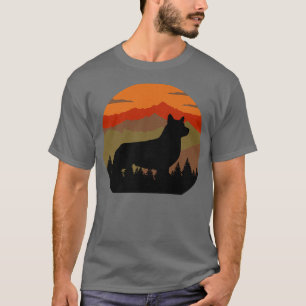 Camiseta Vintage Country Rugged Retro Sky & Forest Corgi Do