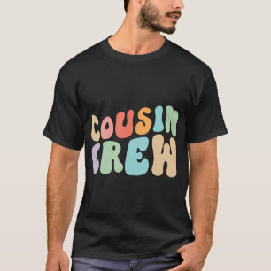 Camiseta Vintage Cousin Crew Groovy - Família Retro Design