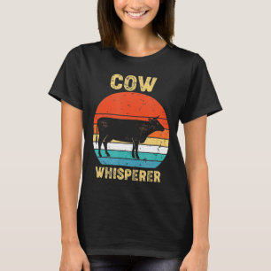 Camiseta Vintage Cow Whisperer Costume Fazendo Vaca