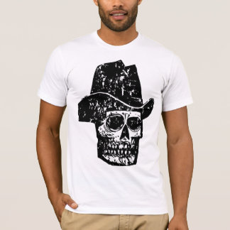 Camiseta Vintage Cowboy Impressão com o velho chapéu ociden