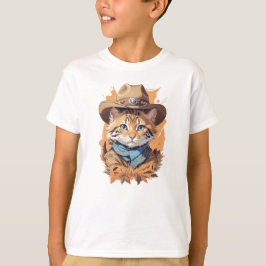 Camiseta Vintage Cowboy Kitten Design