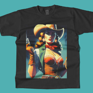 Camiseta Vintage Cowgirl Painting
