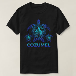 Camiseta Vintage Cozumel México Oceano Azul Tartaruga Souve