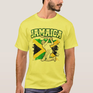 Camiseta Vintage Cricket Jamaica Flag Jamaican