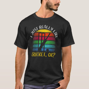 Camiseta Vintage Cricket Sports Eu Gosto Muito De Cricket