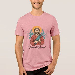 Camiseta Vintage Cristã Jesus Escolhido e Resgatad
