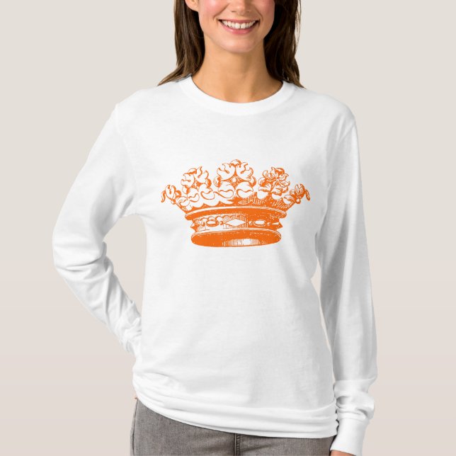 Camiseta Vintage Crown - Laranja (Frente)