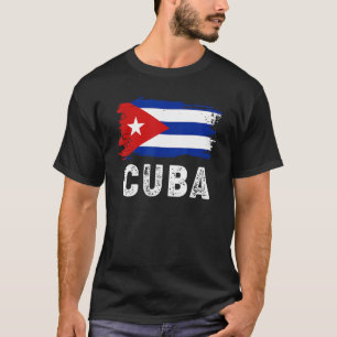 Camiseta Vintage Cuba: Bandeira do Orgulho Familiar Cubano