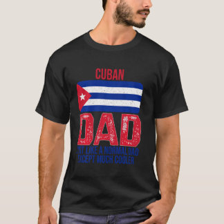 Camiseta Vintage Cuban Pai Cuba Flag Design para Padre S Da