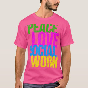 Camiseta Vintage Cute Peace Ama Trabalho Social
