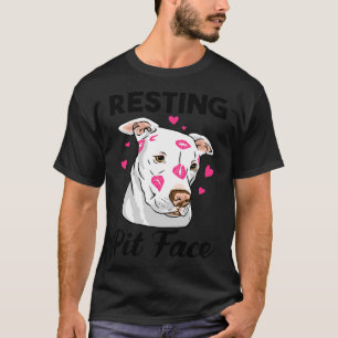 Camiseta Vintage Cute Pitbull Resting Pit Face Funny Pitbul