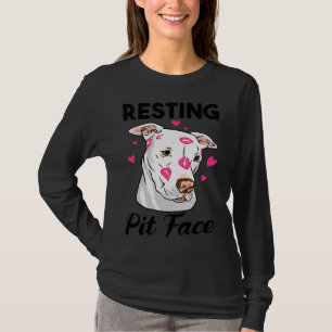 Camiseta Vintage Cute Pitbull Resting Pit Face Funny Pitbul