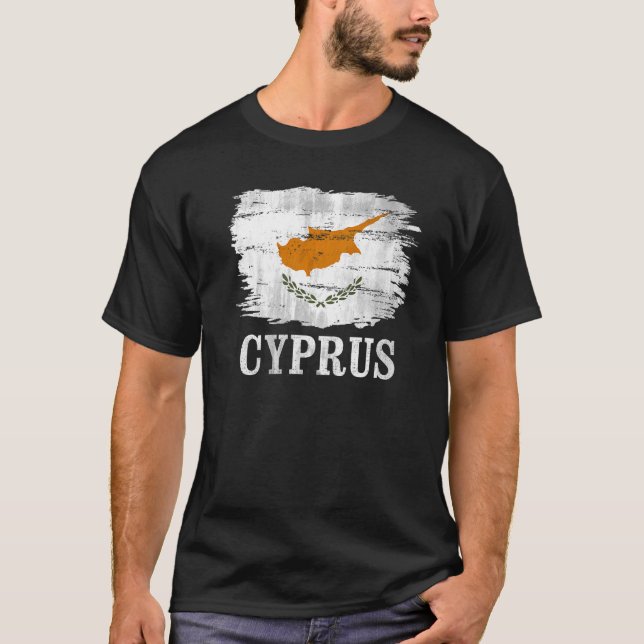Camiseta Vintage Cyprus Flag Para Chipre (Frente)