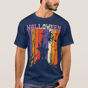Camiseta Vintage da Bruxa de Halloween Haunted House