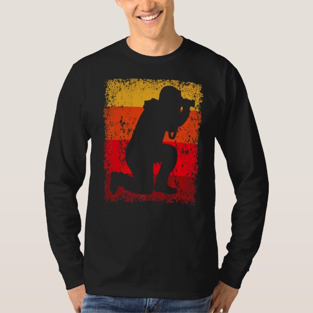 Camiseta Vintage da câmera fotográfica (Frente)