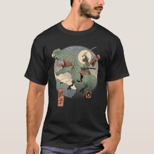 Camiseta Vintage da cultura do Samurai no Japão