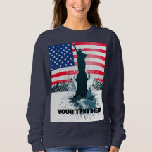 Camiseta Vintage da Estátua da Liberdade com Bande