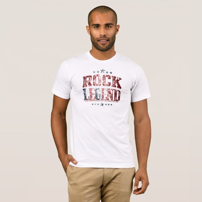Camiseta Vintage da lenda Rock (Frente Completa)