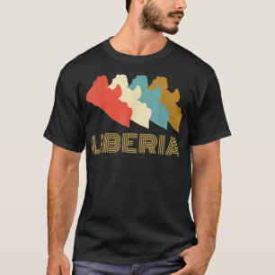 Camiseta Vintage da Libéria, Eu Amo o País Libéria